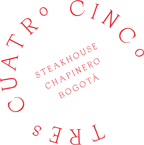 Tres Cuatro Cinco logo en menu